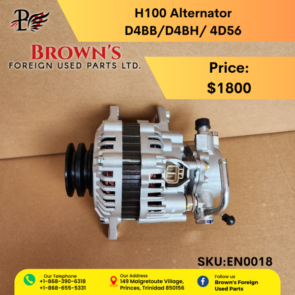 H100 Alternator Double Pulley