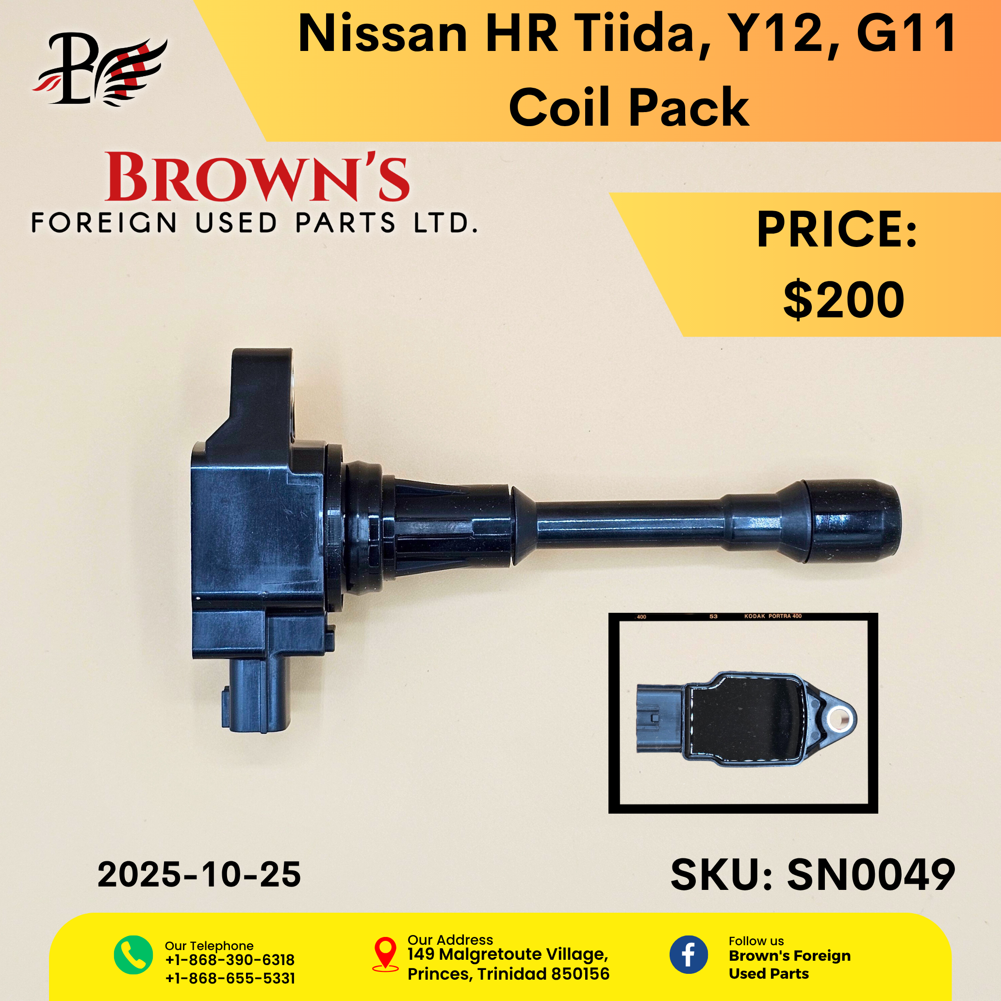 Nissan HR15, MR20 Coil Pack - Tiida