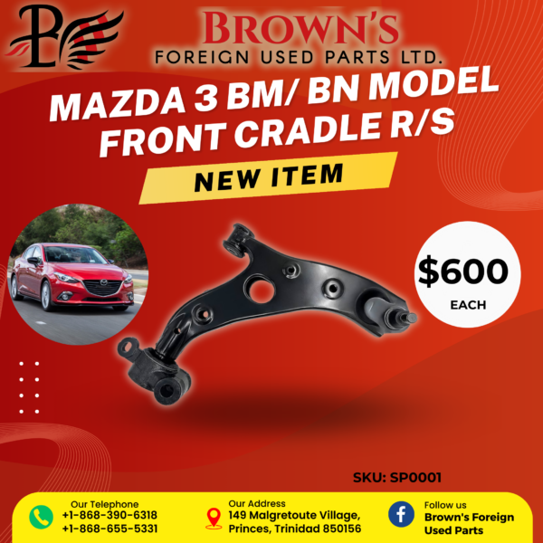 Mazda 3 BM,BN Cradle, Control Arm - Right Side